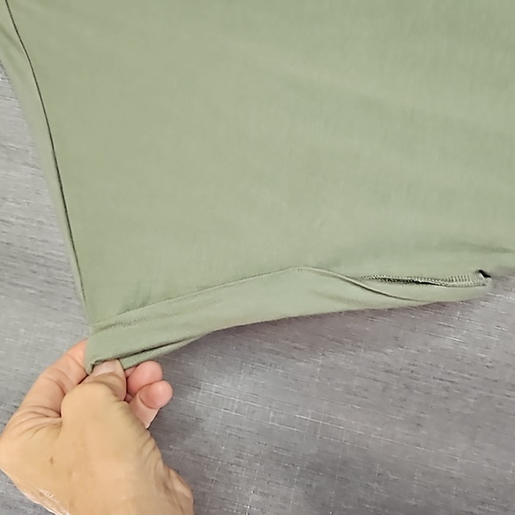 TERRA & SKY GREEN T-SHIRT DRESS SIZE 2X ROLLED SLEEVE - Picture 5 of 8